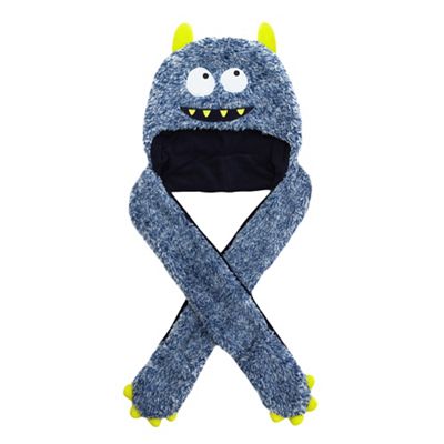 bluezoo bluezoo Boys blue monster hat scarf